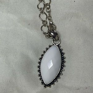 White stone unique pendant